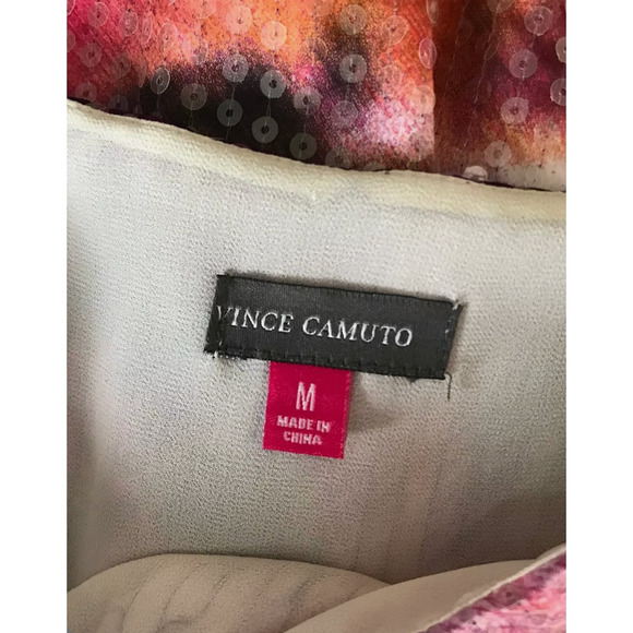 Vince Camuto Womens Multicolor Sequins Short Sleeve Top Size M - Picture 7 of 8